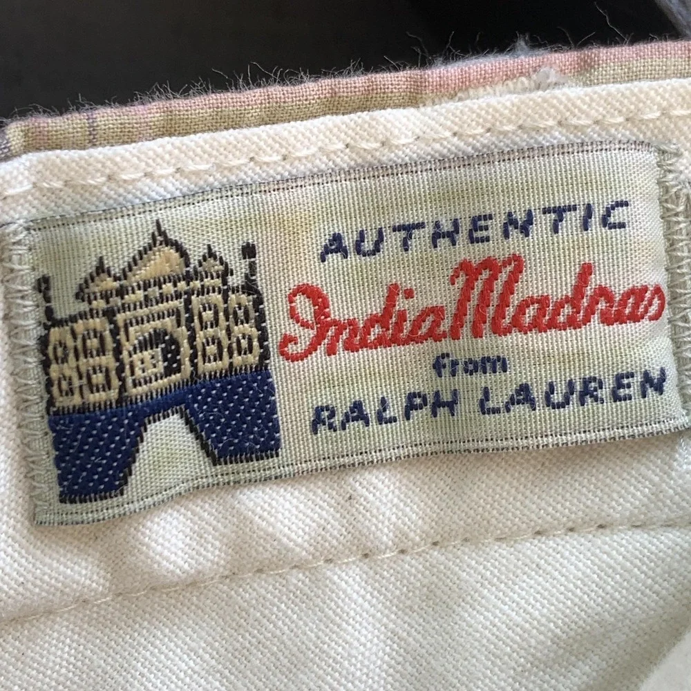 Polo Ralph Lauren Mens 32 Authentic India Madras Plaid Chino Shorts Preppy
